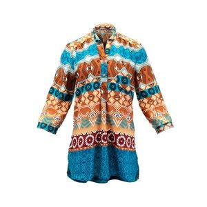 Tunic Top For Women Comfortable Wear Lightweight Button Down Tunic Long Sleeves